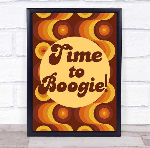 1970 70's Birthday Groovy Waves Time To Boogie Personalised Event Party Sign