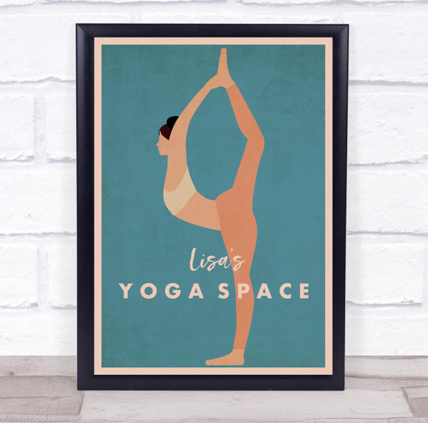Dancer Pose Yoga Gym Space Room Personalised Wall Art Sign