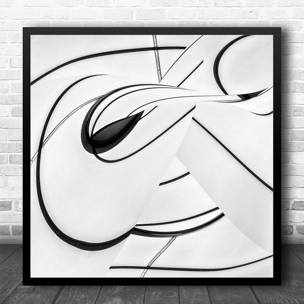 Lines Stripes Expressionism Modern Imagination Figurative Square Wall Art Print