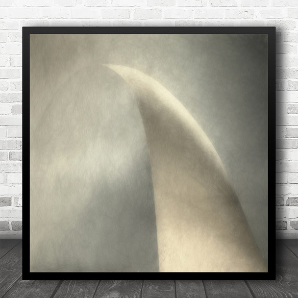 Abstract Abstraction Lines Structure Bow Charming Gold Square Wall Art Print