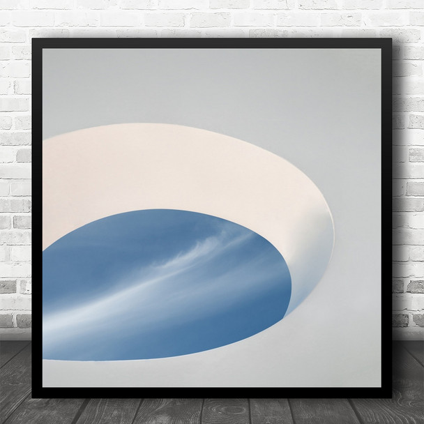 Letters Plastic Oostende Hole Netherlands Sky Cloud Clouds Eye Square Wall Art Print