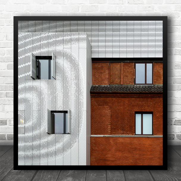 Architecture Experimentarium Building Windows Facade Graphic Square Wall Art Print