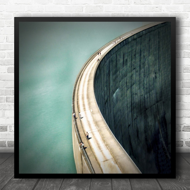 Architecture Construction Dam Austria Industry Industrial Square Wall Art Print