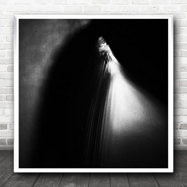 Dark Rays Of Light Blurry Gothic Square Wall Art Print