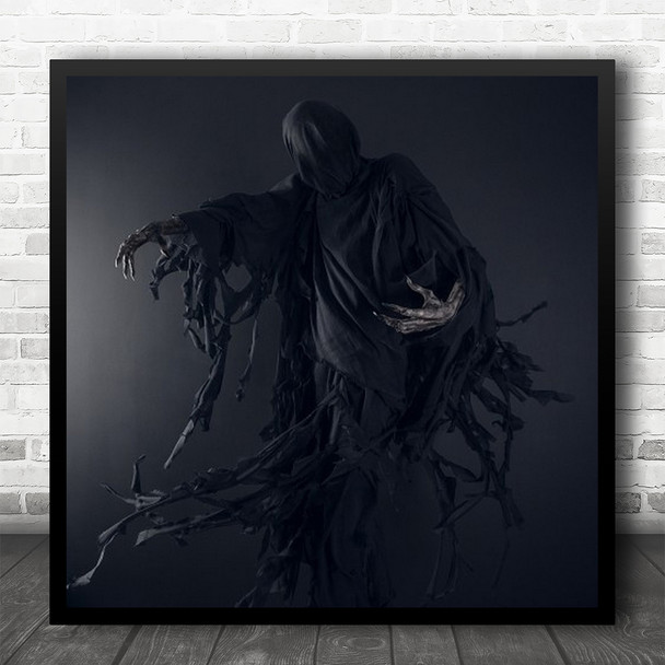 Death Monster Ghost Dementor Skeleton Robe Horror Thriller Square Wall Art Print