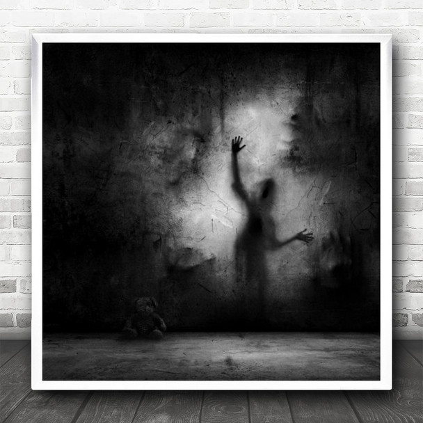 Dreams Nightmare Dark Conceptual Child Fear Darkness Horror Square Wall Art Print