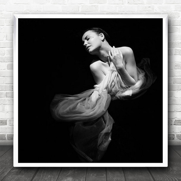 Portraits Portrait Model Models Beauty Beautiful Half-Body Square Wall Art Print