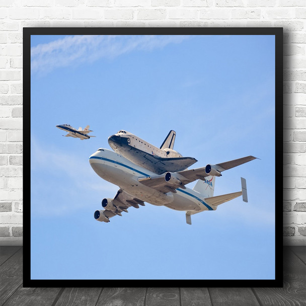 Action Airplane Aviation Airliner Jet Fighter Hornet Space Square Wall Art Print