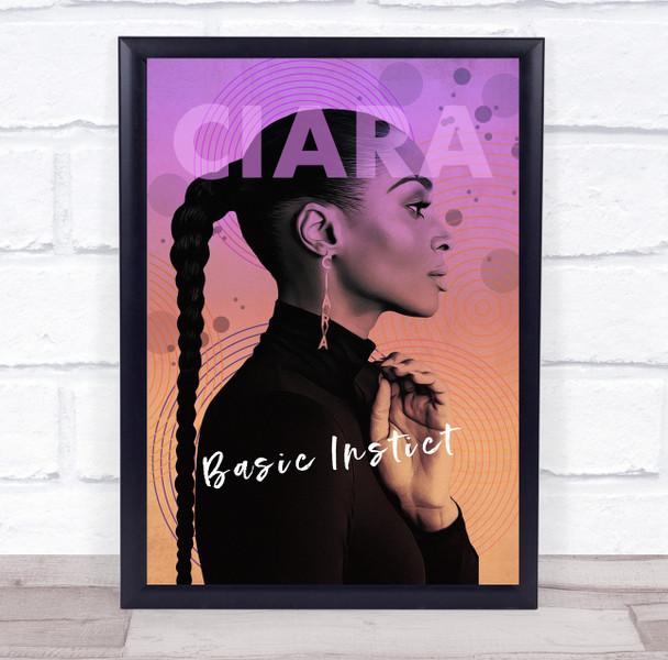 Ciara Basic Instinct Portrait Circle Music Song Lyric Wall Art Print