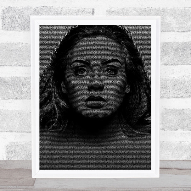 Adele Hello Face s Music Song Lyric Wall Art Print