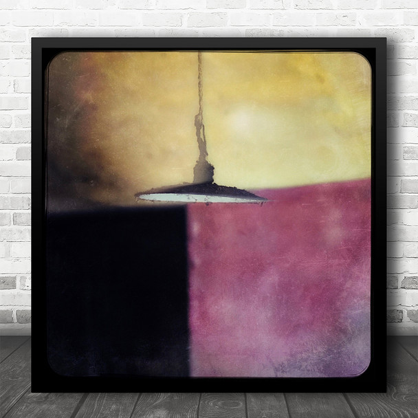 Abstract Blurry Colourful Lamp Geometry Shapes Square Wall Art Print