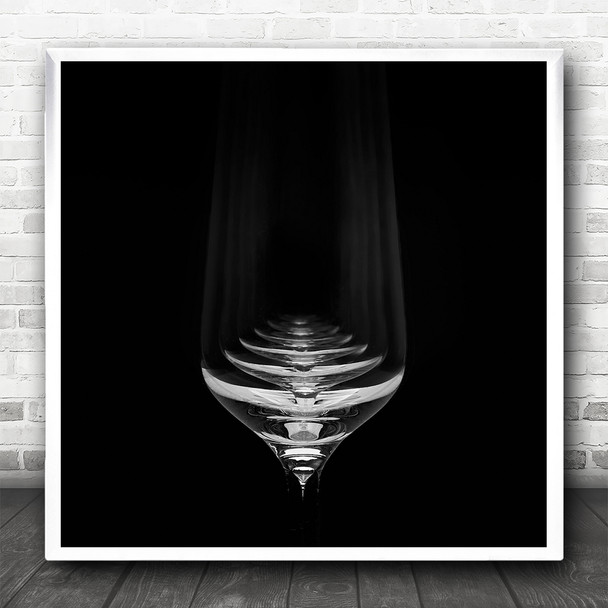 Still Life Glass Abstract Contrast Square Wall Art Print