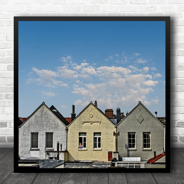 House Houses Facade Architecture Belgium Bruges Home Homes Lady Square Art Print