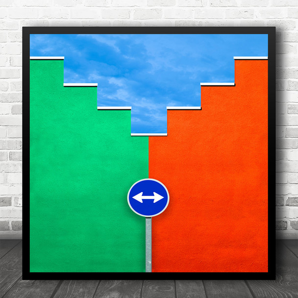 Colors Abstract Facade Colour Colourful Graphic Sign Creative Edit Square Print
