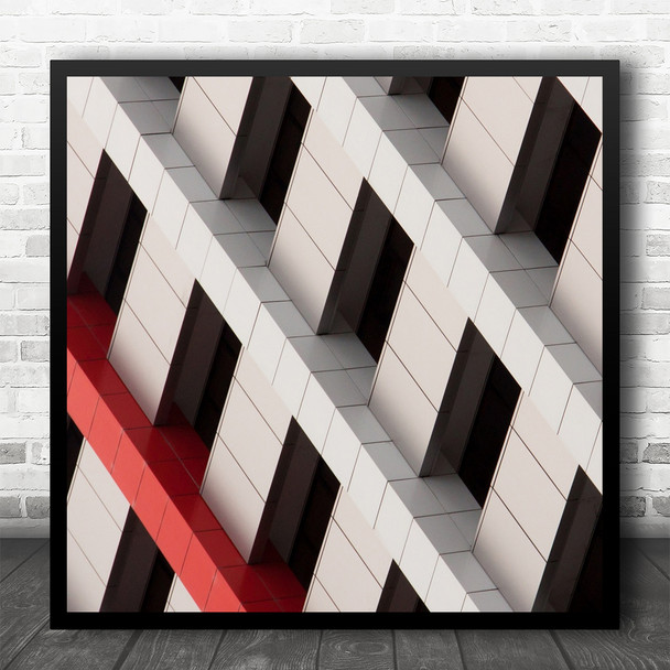 Facade Architecture Box Boxes Block Blocks Red Tetris Lines Grid Square Print