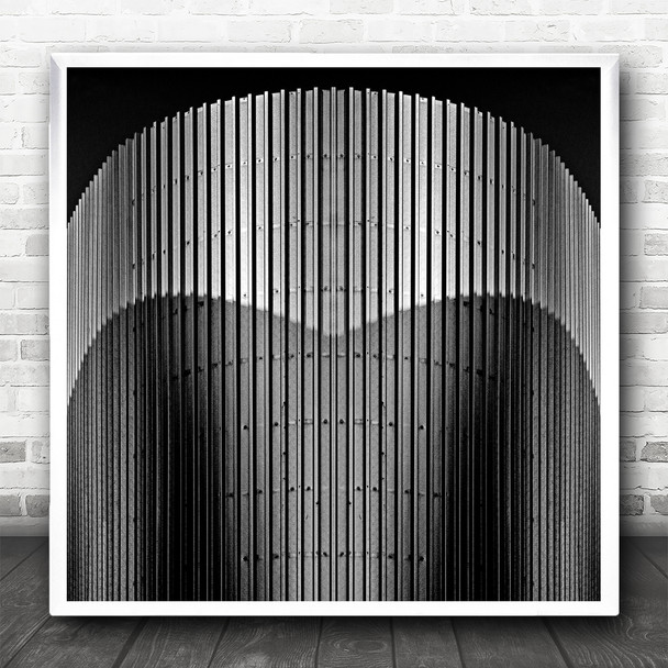 Metal Sheet Sculpture Light Reflection Shape Square Wall Art Print