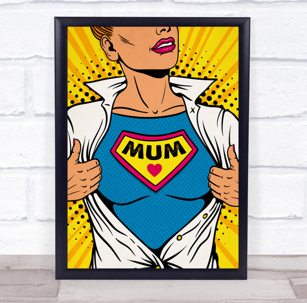 Super Mum Mother's Day Personalised Gift Art Print