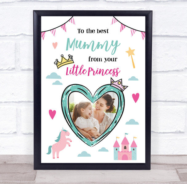 Mummy From Your Little Princess Photo Personalised Gift Art Print