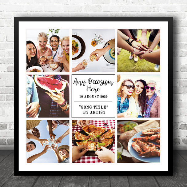 Any Occasion Square Photo Collage Personalised Gift Art Print