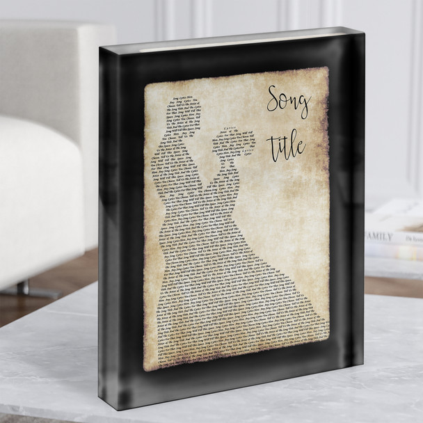 Dancing Couple Any Song Lyric Acrylic Block