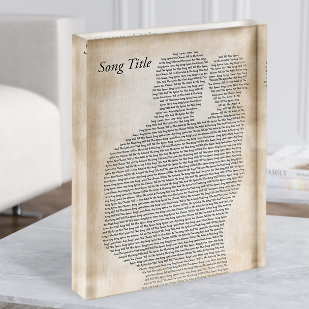 Father & Baby Any Song Lyric Acrylic Block