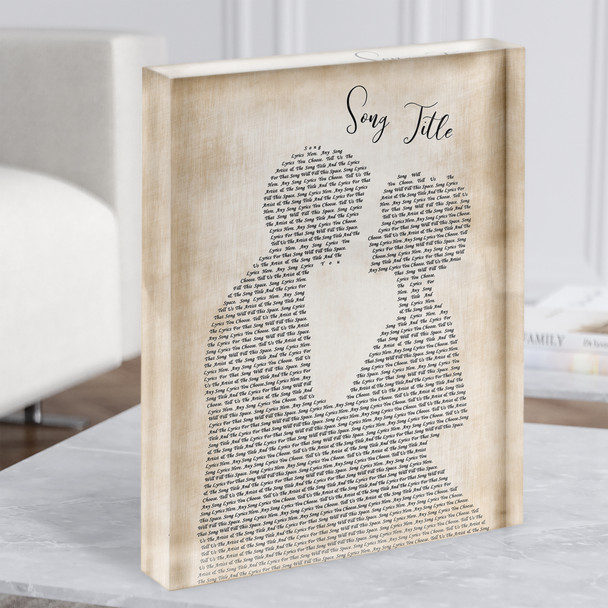 Man & Lady Any Song Lyric Acrylic Block