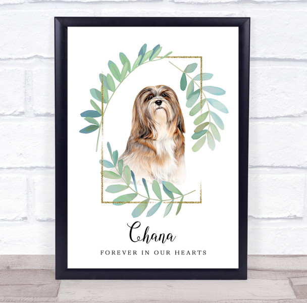 Lhasa Apso Memorial Forever In Our Hearts Dog Pet Personalised Gift Print