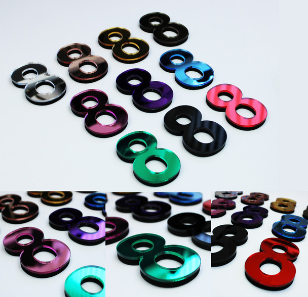 Animal Print Grey Zebra 3D Modern Acrylic Door Number House Sign