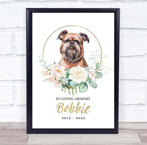 Dog Memorial In Loving Memory Style 11 Personalised Gift Print