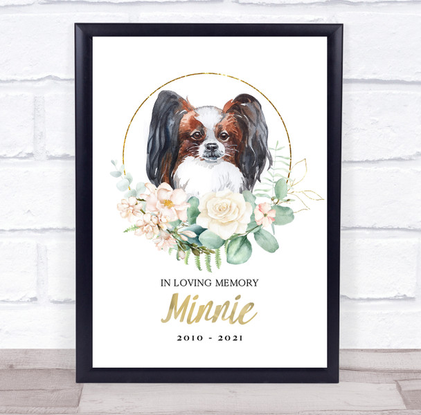 Dog Memorial In Loving Memory Style 4 Personalised Gift Print
