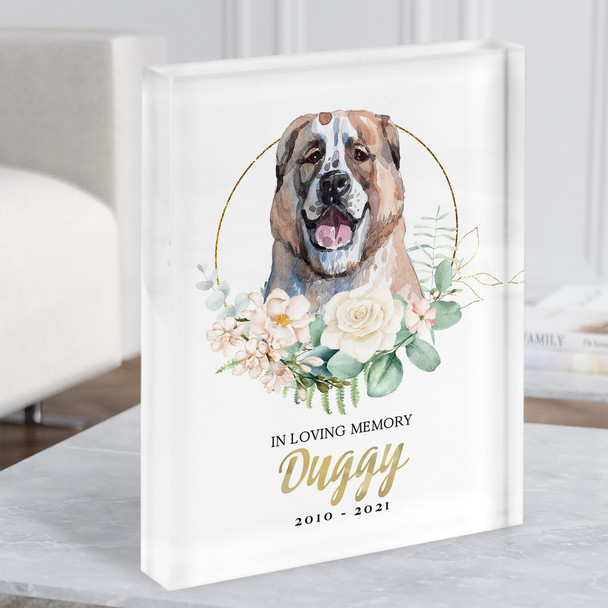 Dog Memorial In Loving Memory Style 2 Personalised Gift Acrylic Block