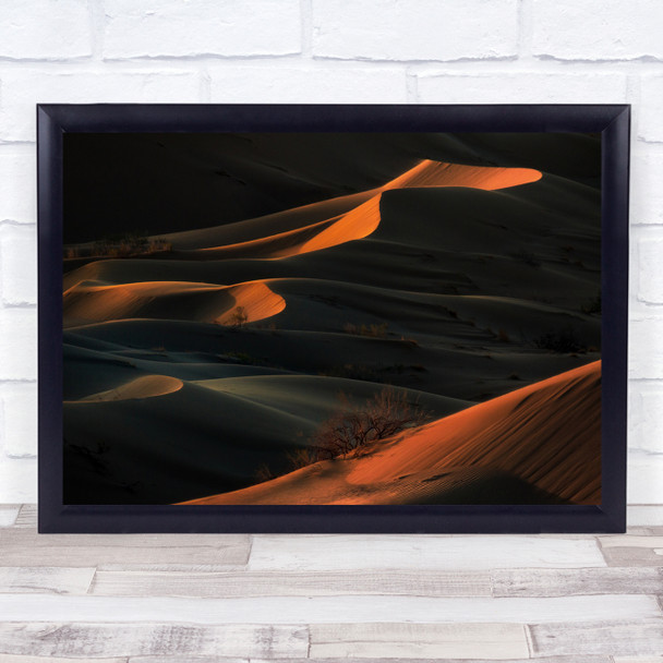 Desert Landscape Sand Dune Dunes Light Shadow Presence Wall Art Print