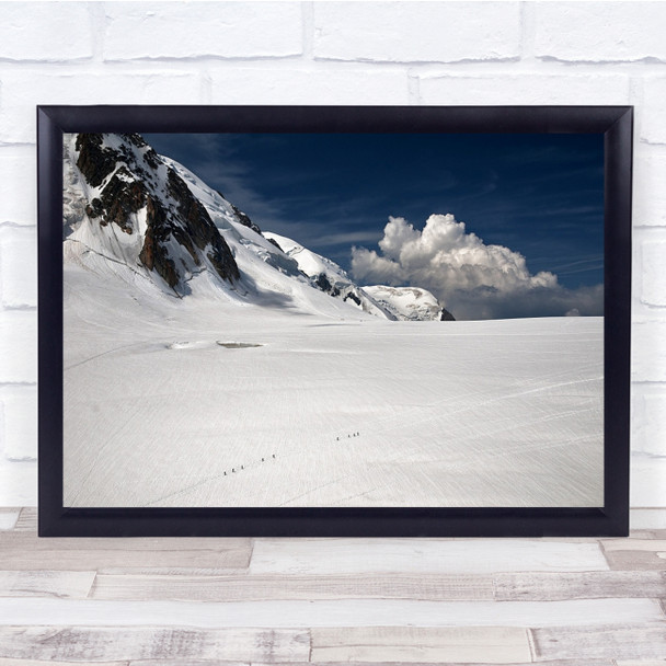 Mountain Ice Snow Walk Mont Blanc Glacier Frozen Frost Wall Art Print