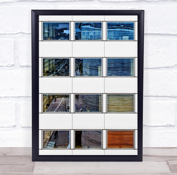 Windows Architecture Street Office Offices Wall Facade Wall Art Print
