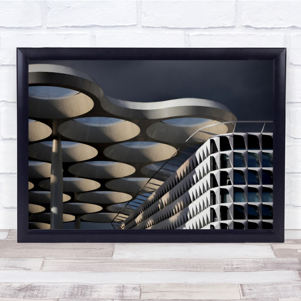 Architecture Light Shadows Building Modern Futuristic Wall Art Print