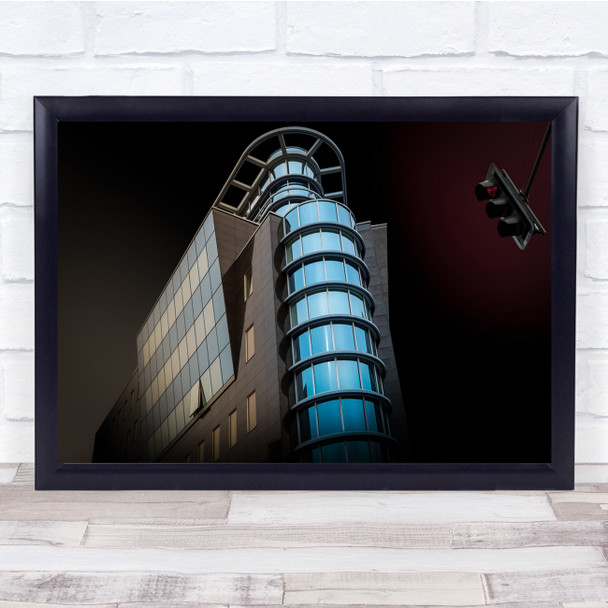 Berlin Architecture traffic light futuristic building Wall Art Print