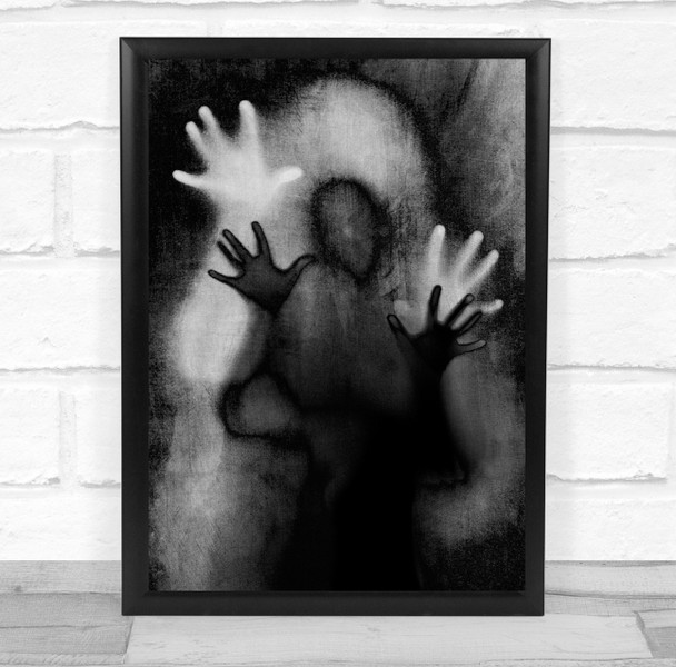 Black White Creative Dark Light Shadow Hidden Furries Wall Art Print