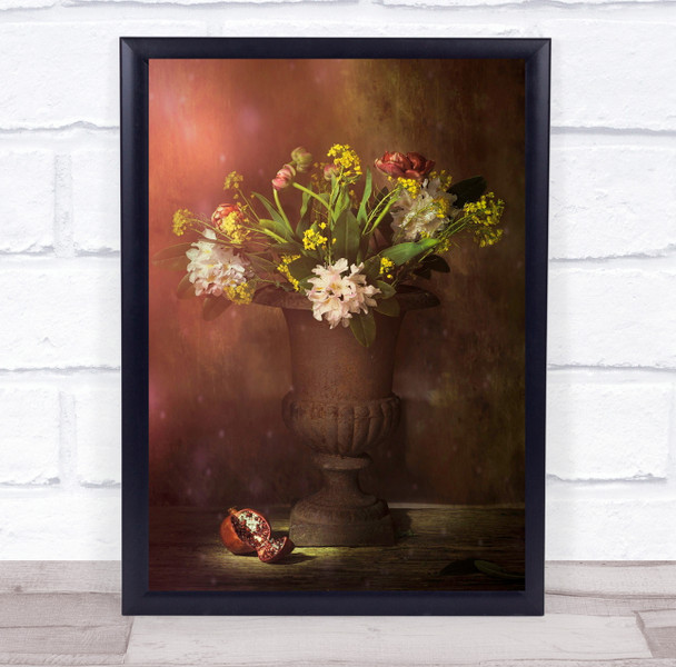 Flower Vase Flowers Flora Floral Botanical Still Life Wall Art Print