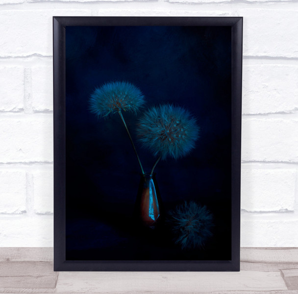 Pusteblume Flower Colour Evening Blue Spring The Edge Wall Art Print