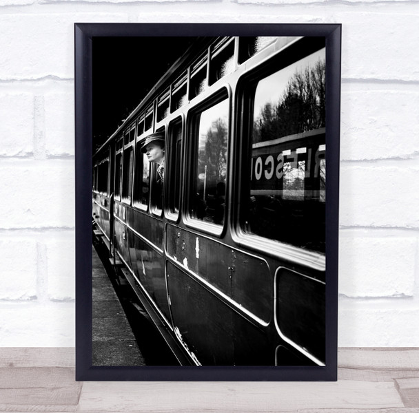 Train Platform Station Railway Railroad Window Depart Wall Art Print