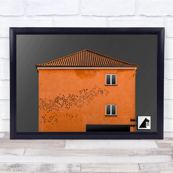 Architecture Abstract Windows Birds Colors With Bird Wall Art Print