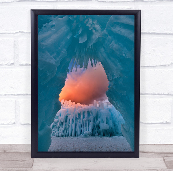 Ice Winter Fire Ice and fire Ice castle Colorado USA Wall Art Print