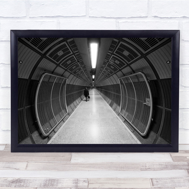 Interface circular tunnel passage underground travel Wall Art Print