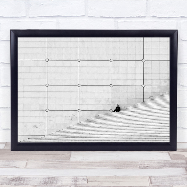 La Défense Stairs Resting Break Pause Wall Staircase Wall Art Print