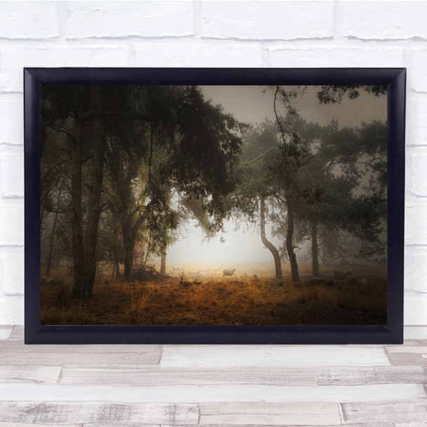 Mastbos Forest path Road Snowstorm Naturel Landscape Wall Art Print