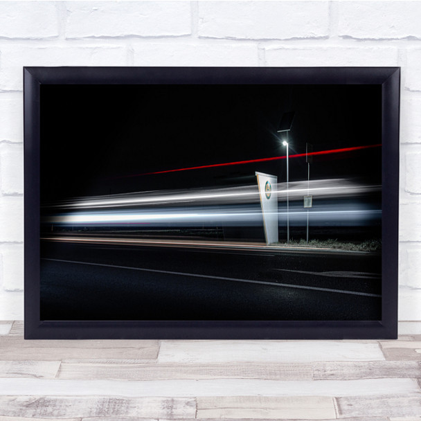 Panoramic Light Trails Traffic Streaks Long Exposure Wall Art Print