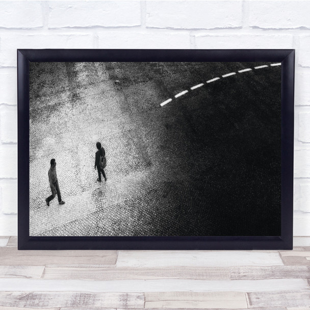 Street Above Line Meet Meeting Rendevouz Meant To Be Wall Art Print