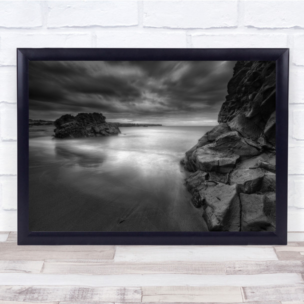 Beach Landscape Sea Ocean Long Exposure Milky Silky Wall Art Print