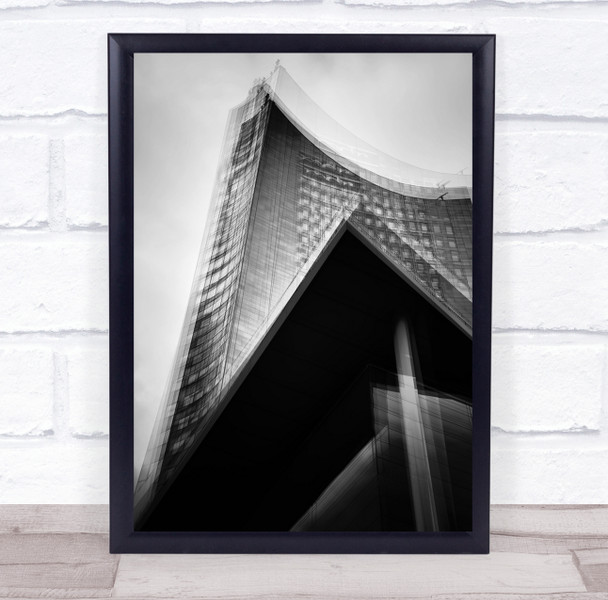 Building Facade Black and white Contrast Skyscraper Wall Art Print