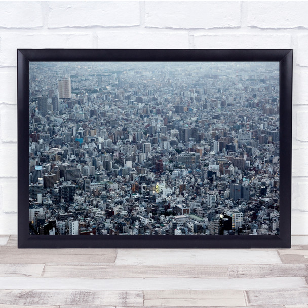 City Urban Tokyo Japan Building Aerial Asia Skyline Wall Art Print